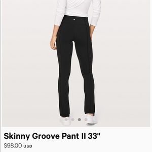 Lululemon Skinny Groove Pant
